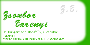 zsombor barenyi business card